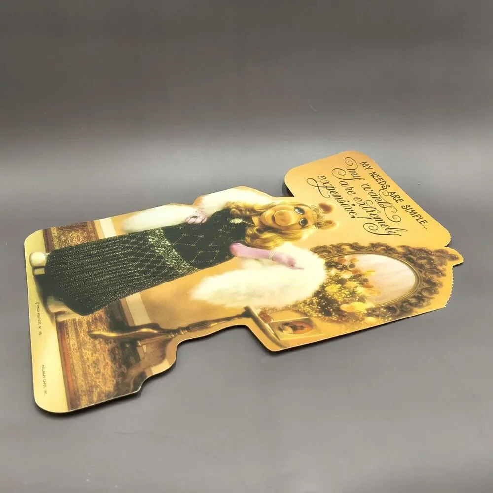 Vintage Miss Piggy Muppets Diecut Wall Decoration MY NEEDS ARE SIMPLE Hallmark